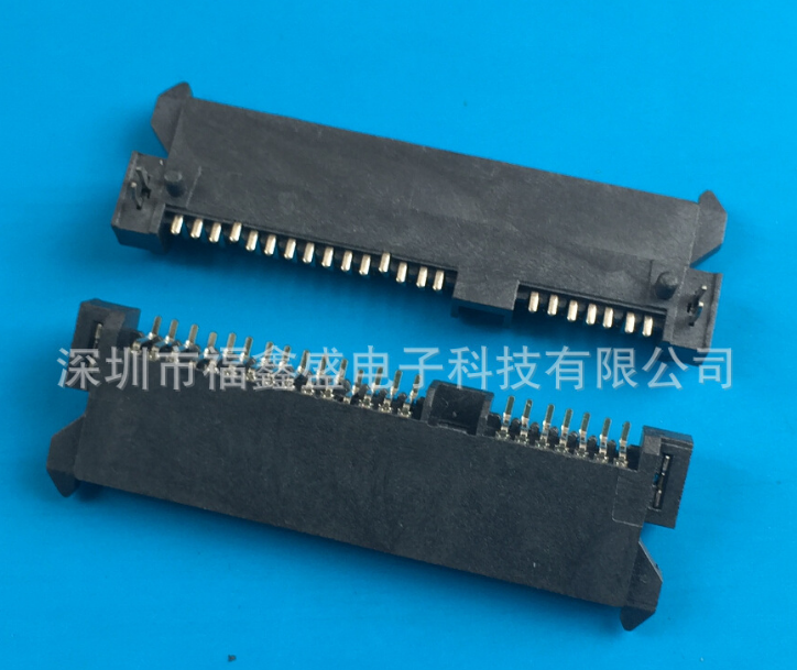 供應(yīng)SATA硬盤電腦連接器SATA 15+7P板端母座IDE接口貼片插頭