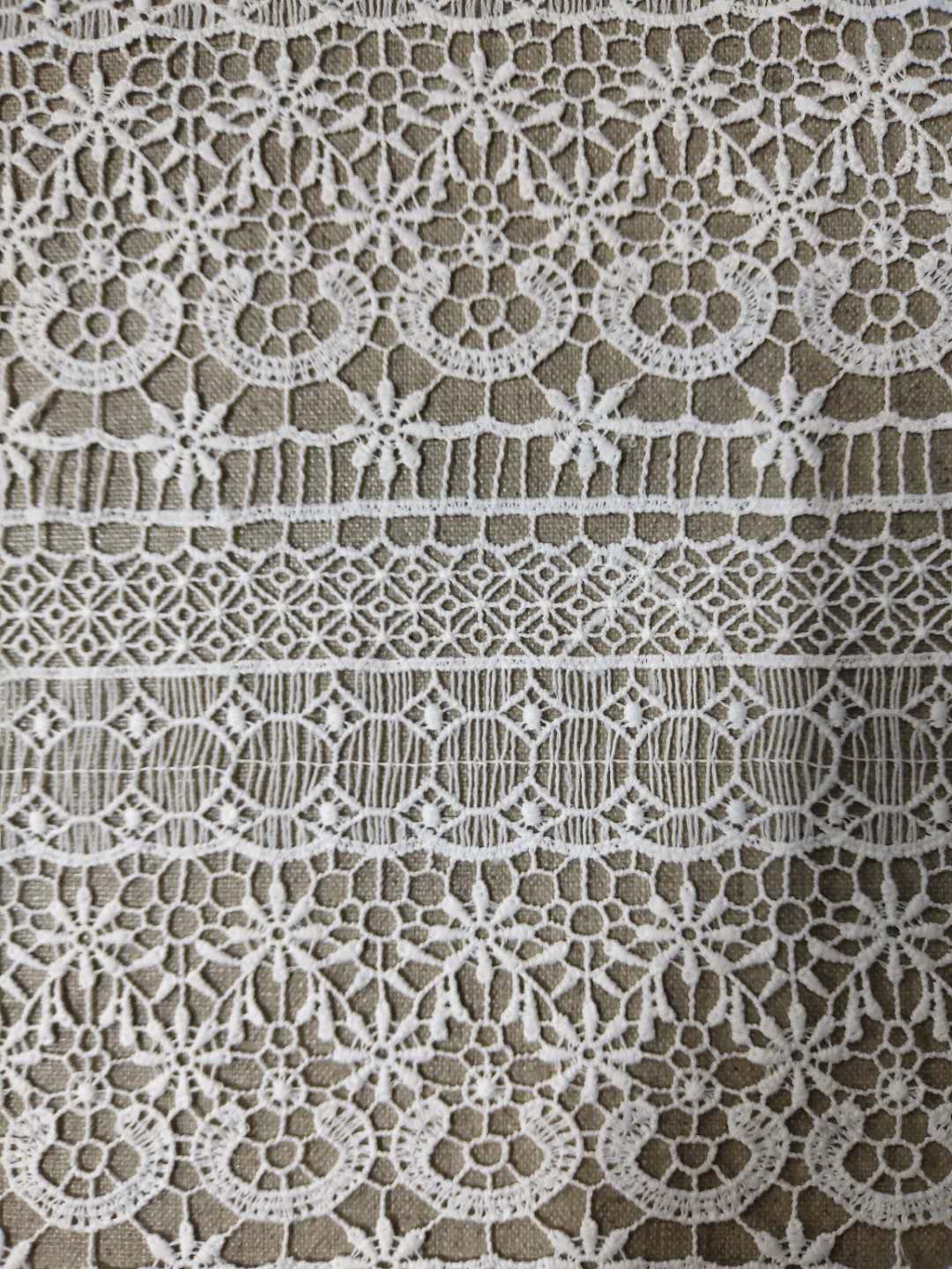 水溶花邊牛奶絲刺繡花邊滿幅繡，服裝花邊刺繡花邊