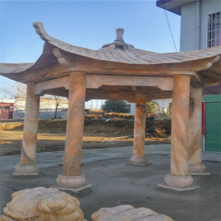 定單層石亭子戶(hù)外 寺院石亭子.涼亭.六角亭 產(chǎn)地供應(yīng) 1套起批