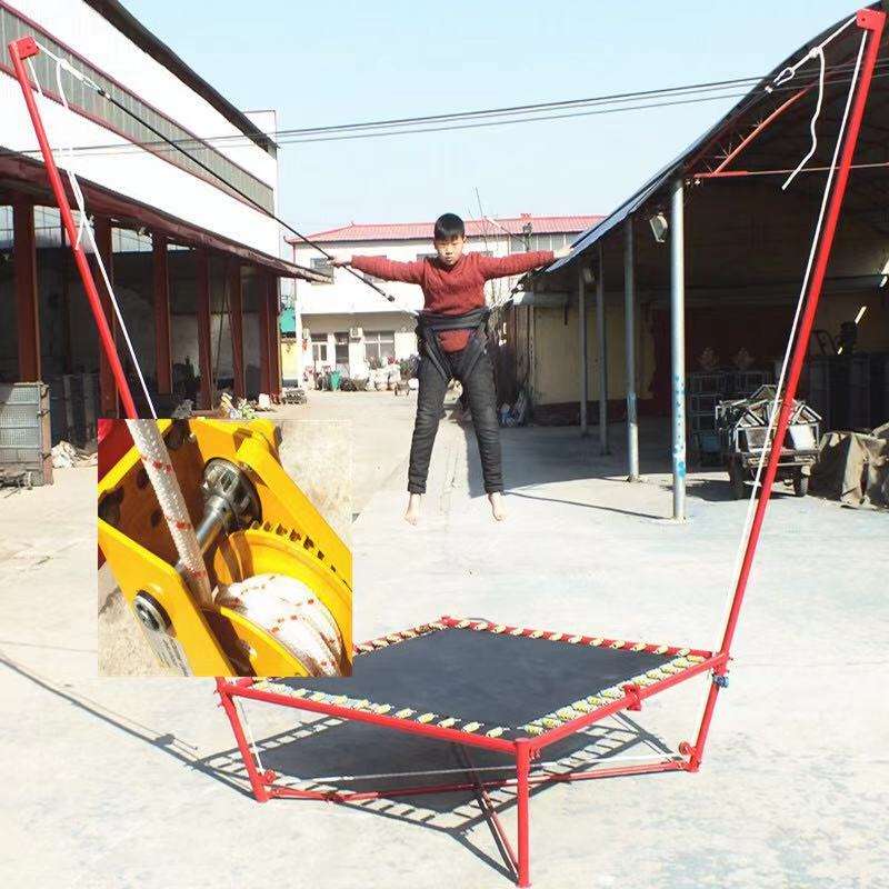 山東濟(jì)南室外豪華手搖鋼架蹦極廠家
