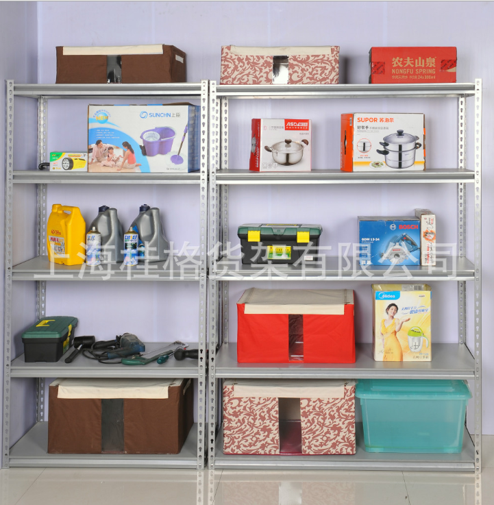 貨架 層板貨架上海桂格出口原單電腦灰葫蘆孔鉚釘儲(chǔ)物架置物架 葫蘆孔貨架