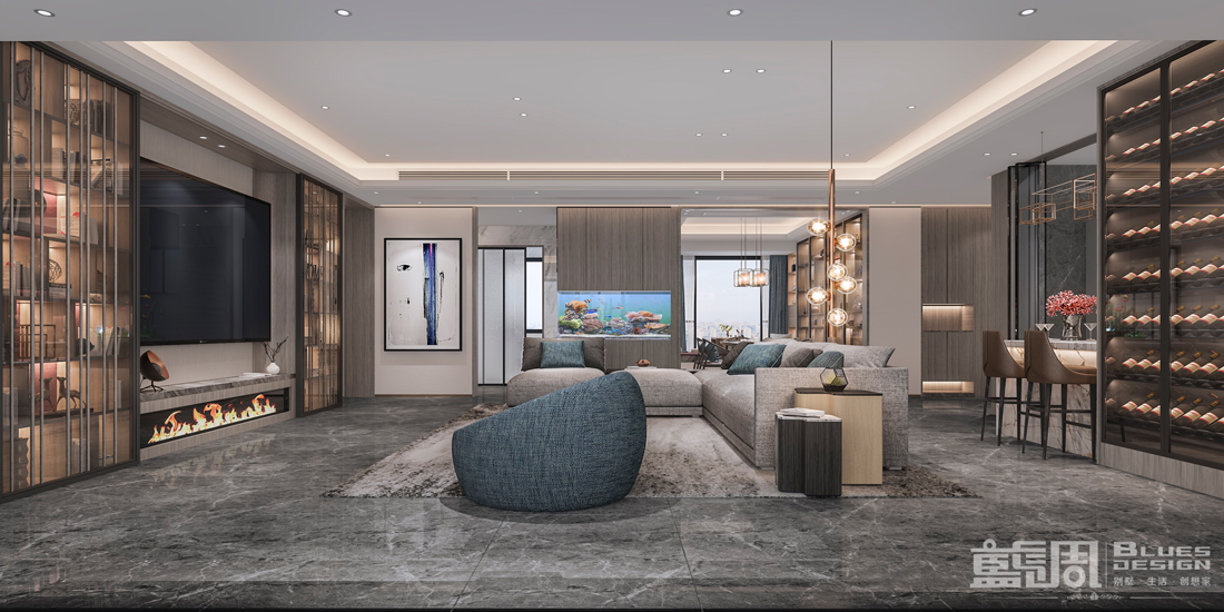 藍(lán)調(diào)設(shè)計(jì) | 香山美墅 藍(lán)調(diào)設(shè)計(jì) | 香山美墅室內(nèi)設(shè)計(jì)