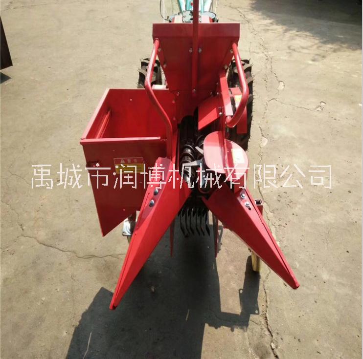 配套手扶拖拉機(jī)單行玉米收獲機(jī)割臺(tái)可以收獲扒皮秸稈粉碎一體機(jī)