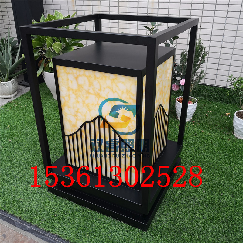 中式鍍鋅鋼柱頭燈*部景區(qū)落地?zé)魬敉獯箝T特色燈入戶門口燈定制