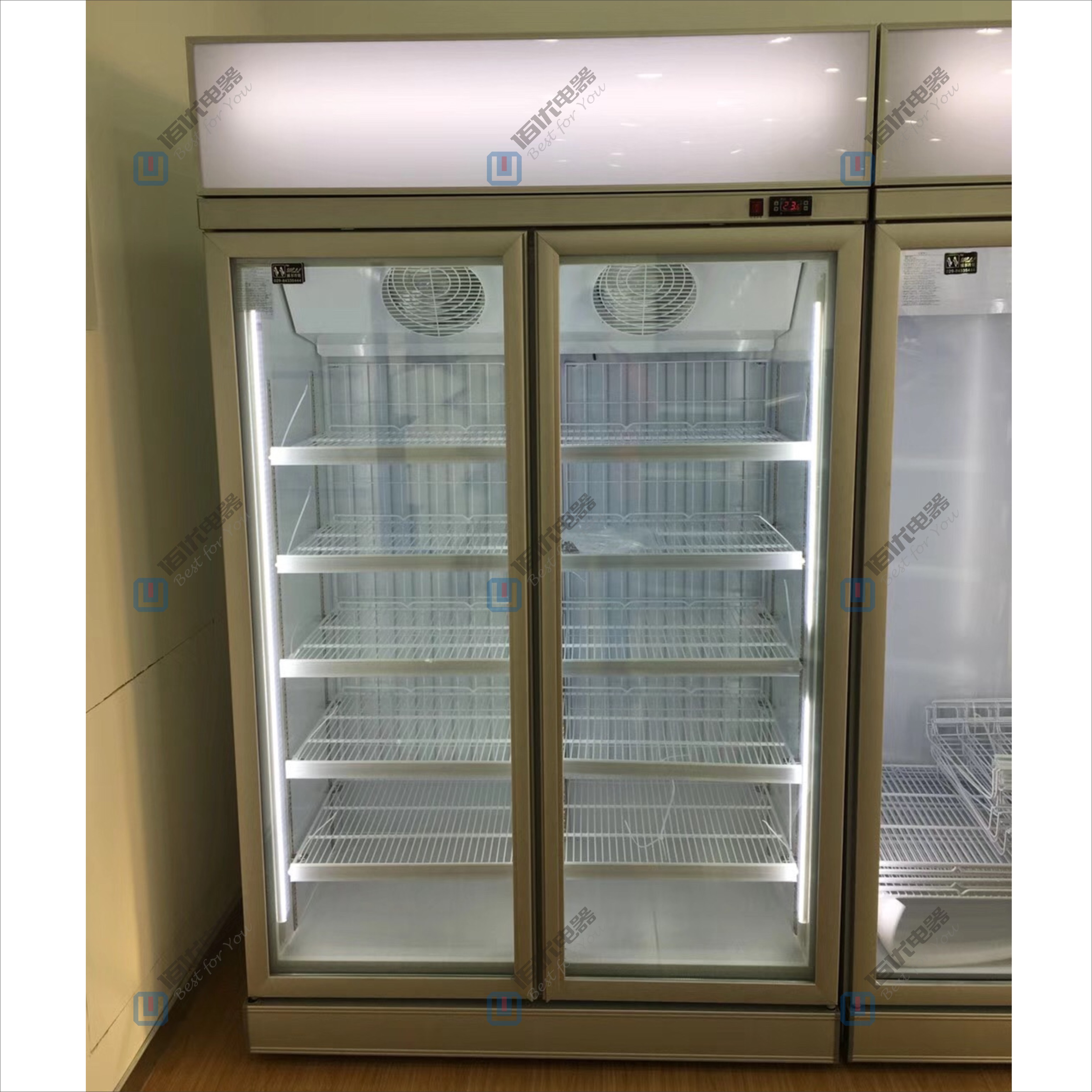 立式飲料展示柜，超市保鮮冰箱，不銹鋼冷藏柜定制