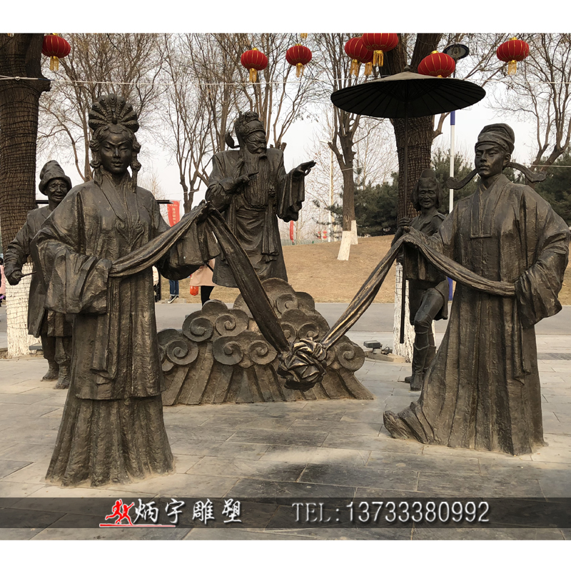曲陽(yáng)縣炳宇雕塑 民俗人物雕塑 娶親人物雕塑 新郎新娘雕塑 銅雕人物報(bào)價(jià) 鑄銅雕塑生產(chǎn)廠家 傳統(tǒng)民俗文化雕塑 愛情主題雕塑