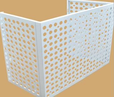 鋁合金空調(diào)罩室外鏤空雕花沖孔百葉折疊鋁合金空調(diào)外機(jī)罩定制 雕花空調(diào)外機(jī)罩