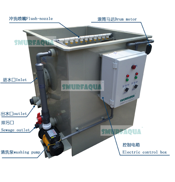 漁悅 316L濾網(wǎng)100T/H轉(zhuǎn)鼓過濾器微濾機 水產(chǎn)微濾機