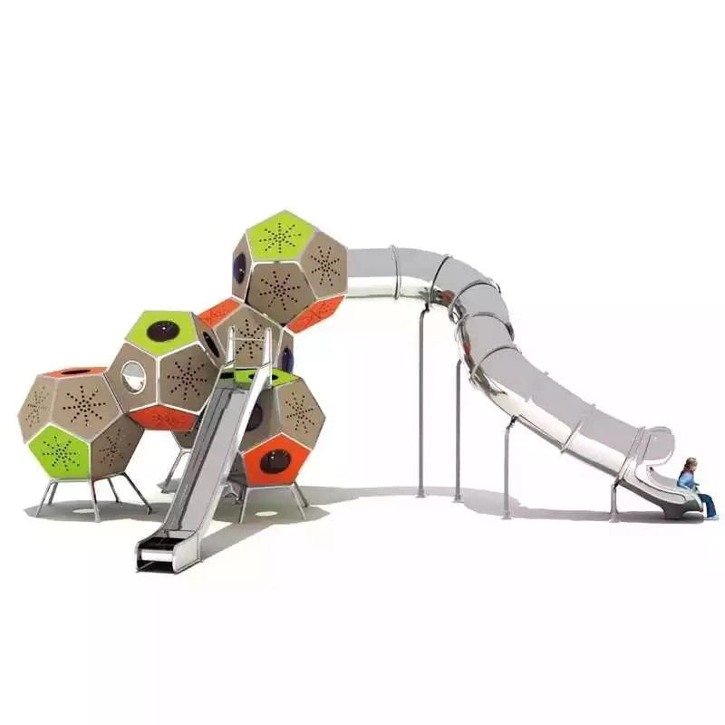 戶外游樂設(shè)備不銹鋼滑梯生產(chǎn)廠家，公園景區(qū)球型塔樓組合滑梯廠家定制，浙江公園景區(qū)球型塔樓組合滑梯廠家