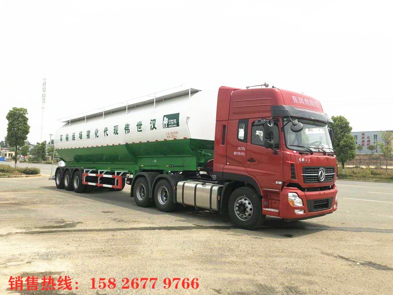 輕量化13米半掛散裝飼料車飼料罐