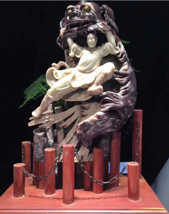 壽山石工藝品【獅王爭(zhēng)霸】 廠家直銷  報(bào)價(jià) 供應(yīng)商