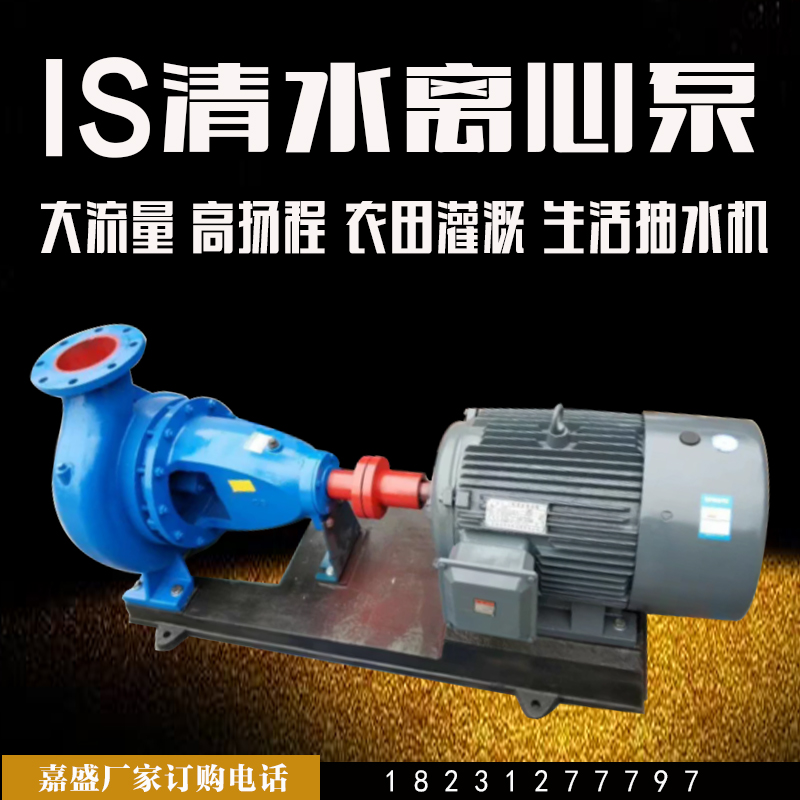 IS清水離心泵大流量  高揚(yáng)程農(nóng)田灌溉水泵小型家用 工業(yè)大型離心式清水泵 電廠給水泵