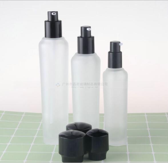 工廠定制化妝品套裝瓶 包裝磨砂乳液滴管瓶 精華液瓶子 泵頭配套30g膏霜瓶 化妝品玻璃空瓶