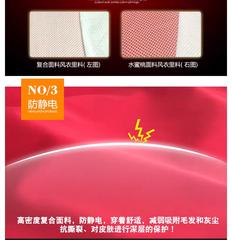 定制2019秋冬季工作服長袖外套