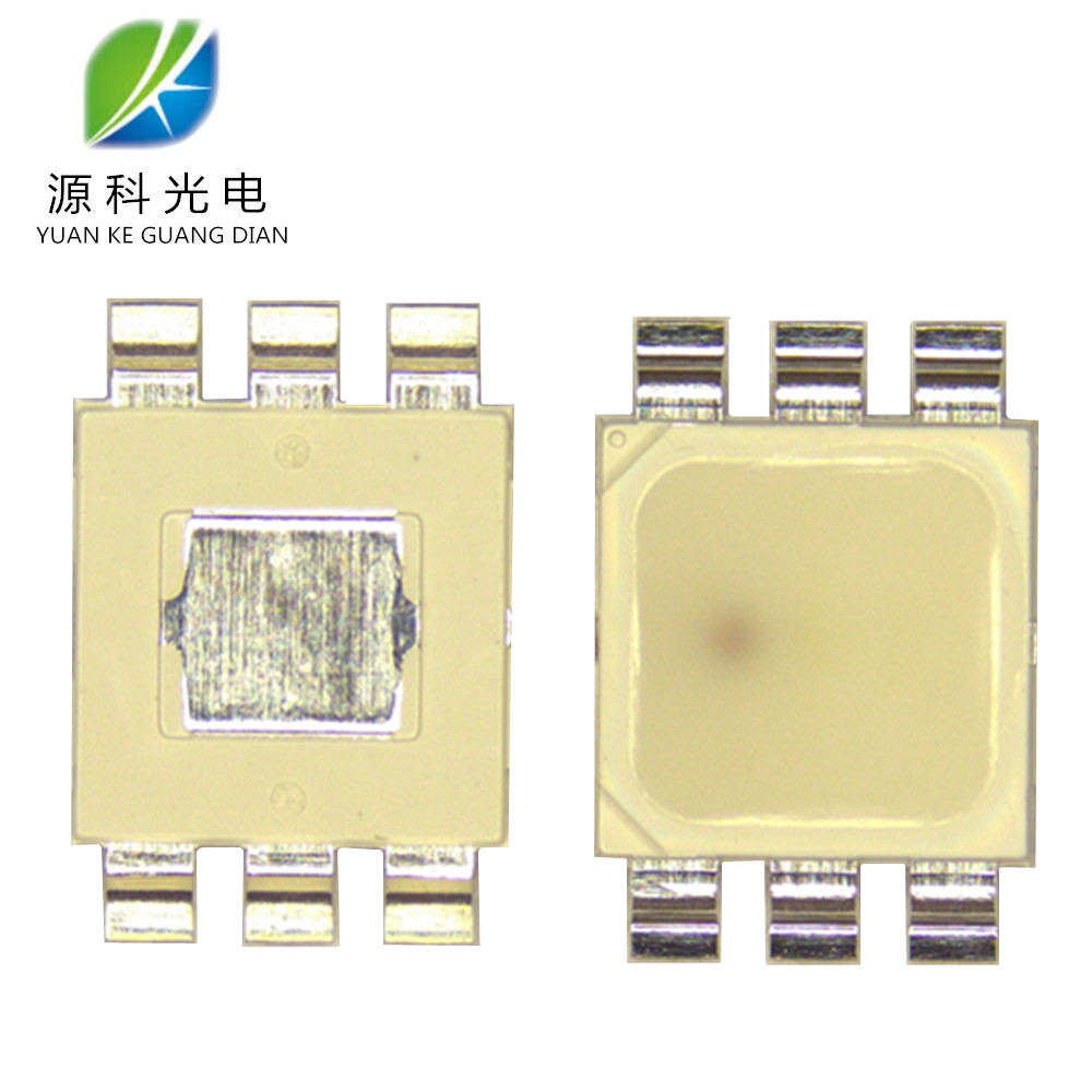 LED燈珠廠家 5074RGB燈珠霧狀 六腳全彩RGB5074燈珠 光宏芯片封