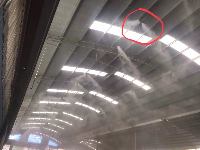 鄭州降塵霧森攪拌站料棚降塵霧森