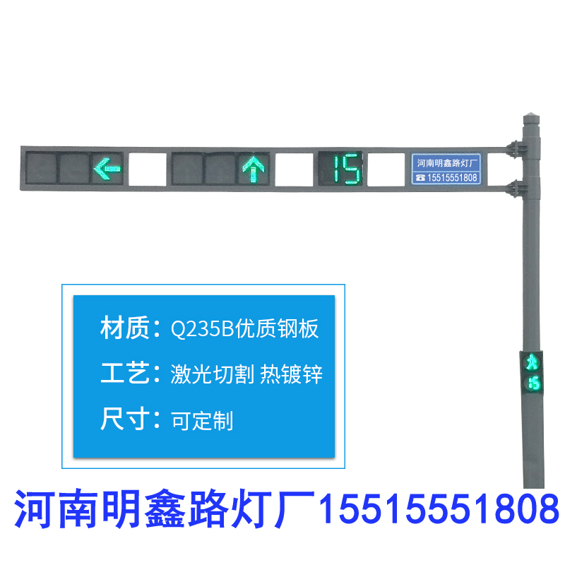 監(jiān)控立桿戶外道路八角桿6米/10米熱鍍鋅卡口電子桿交通信號燈立桿