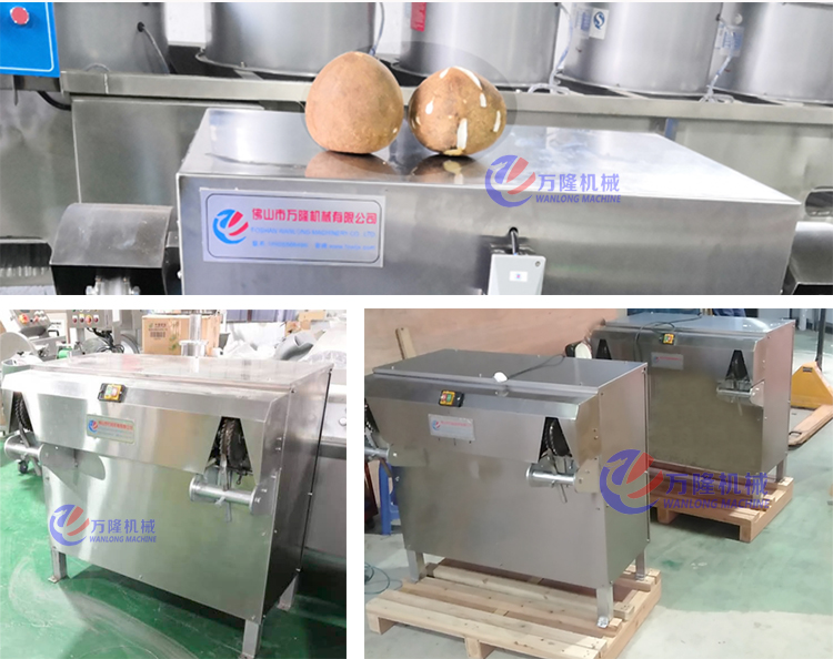 供應(yīng)萬隆牌椰子去殼機 椰子破殼機效果好 QK-2雙工位椰子去殼機 QK-2椰子去殼機