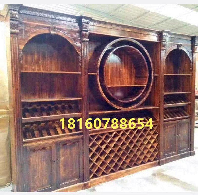 實木柜子 家用酒窖酒莊紅酒酒柜白酒柜實木展示柜葡萄酒酒柜酒架酒桶