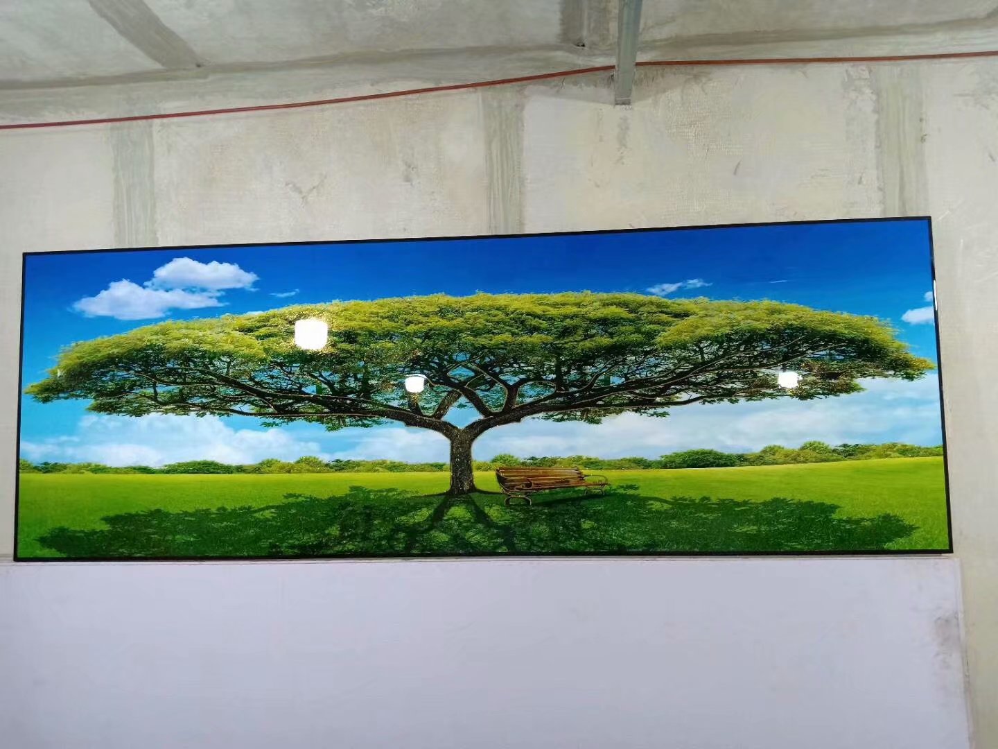 山水畫(huà)國(guó)畫(huà)，晶瓷畫(huà)，實(shí)木有框畫(huà)