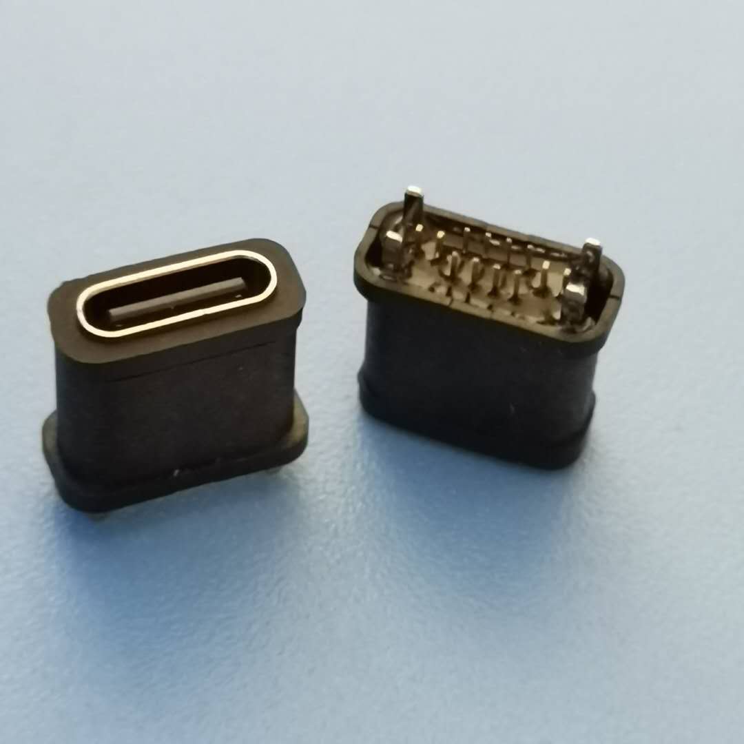 TYPE-C母座防水直插16PI