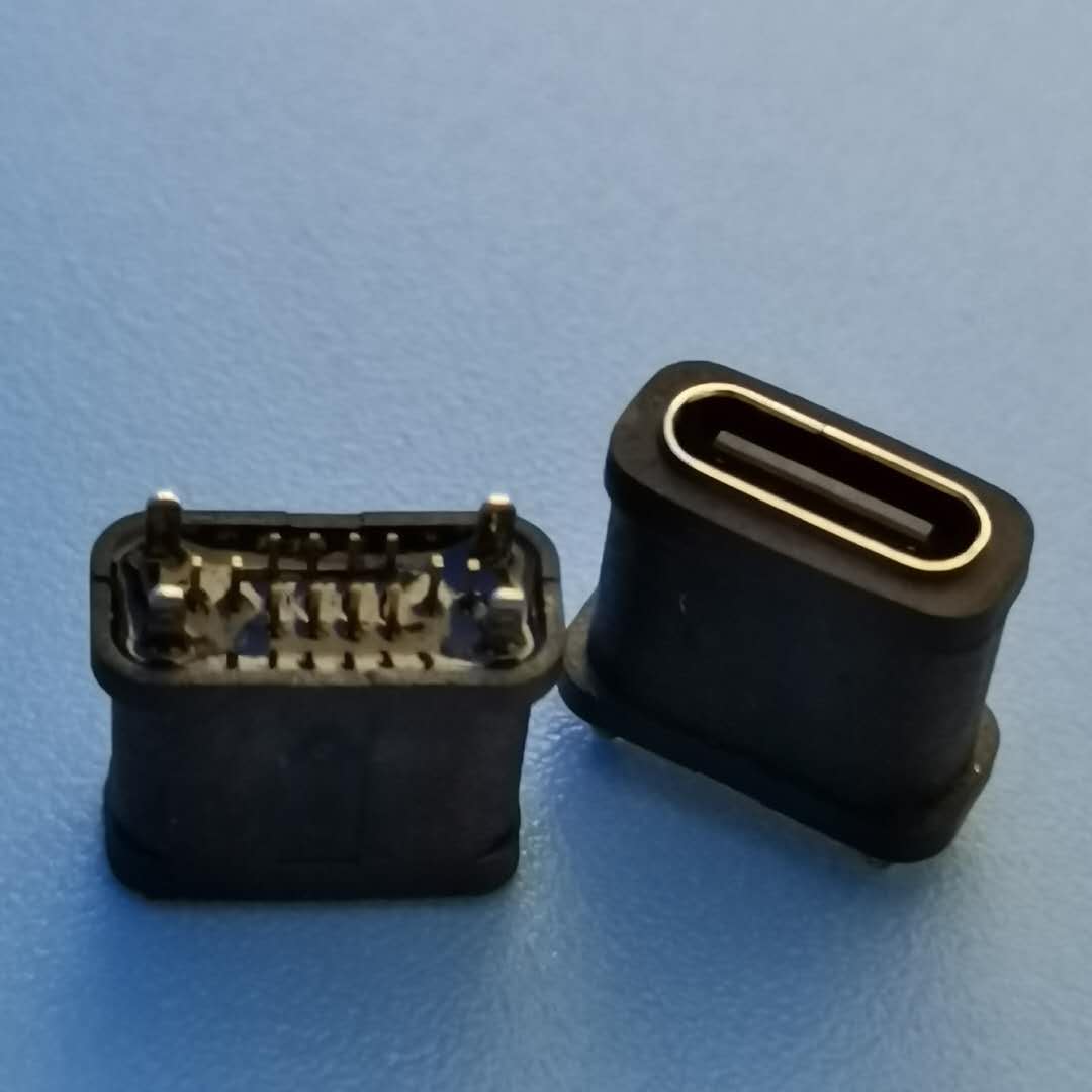 USB 3.1 type-c 16P 防水母座 立式直插 3.1