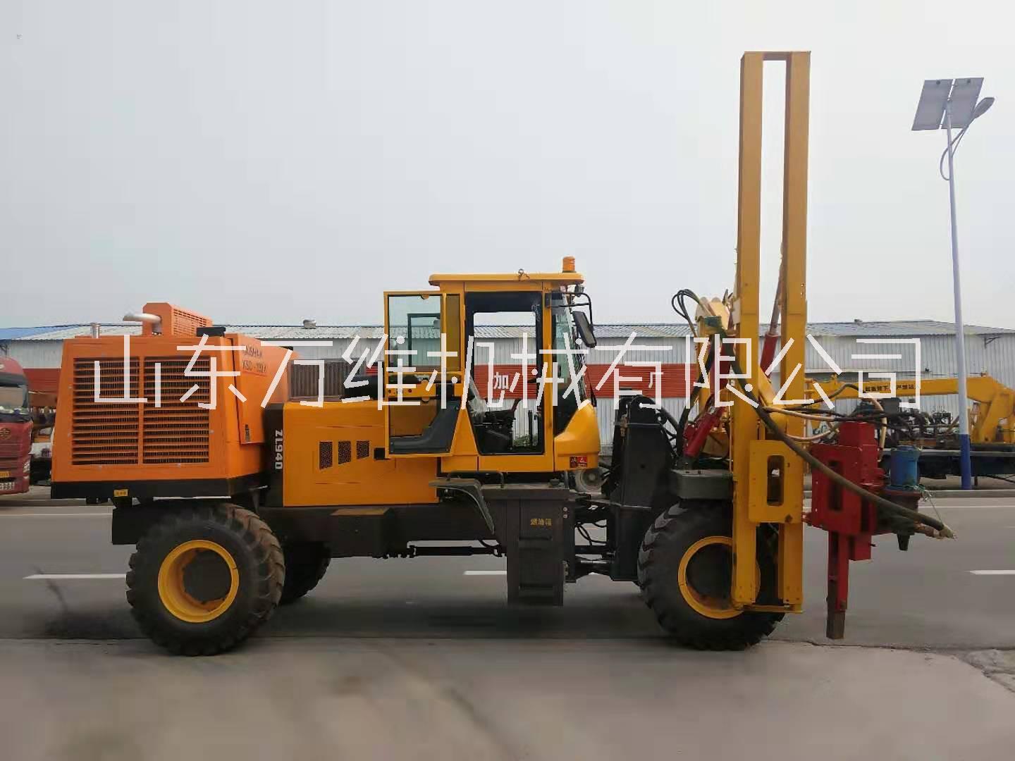 廠家直銷(xiāo) 高速護(hù)欄打樁機(jī) 打拔鉆一體機(jī) 940配10-8空壓機(jī)