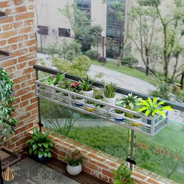 廣東居家陽臺(tái)外安裝不銹鋼花架 陽臺(tái)不銹鋼花架