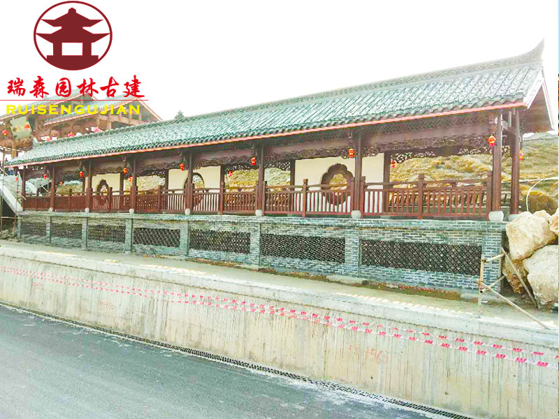 巴中廊架長廊廠家，實(shí)木走廊游廊廠