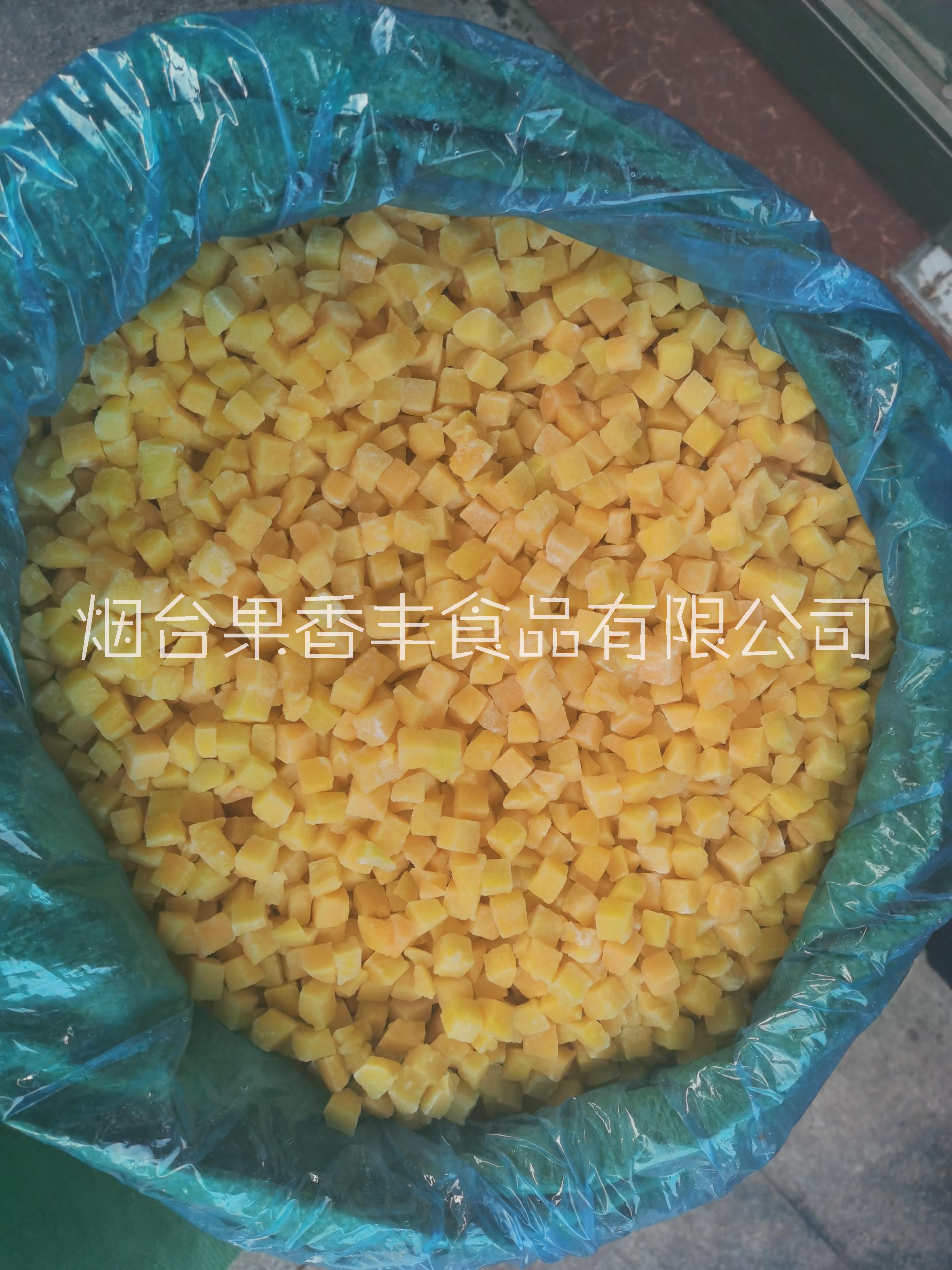 加工批發(fā)冷凍黃桃丁5毫米速凍水果烘焙果肉粒