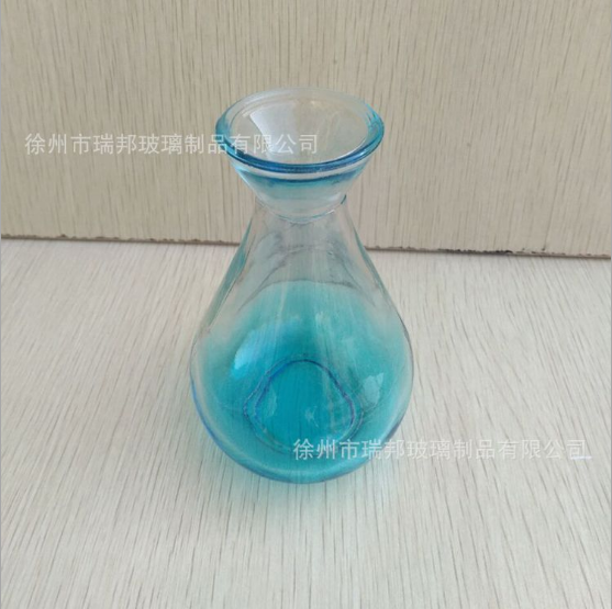 香薰玻璃瓶無火 彩色玻璃瓶插花瓶藤條熏香家用室內除臭香薰瓶 彩色香薰瓶