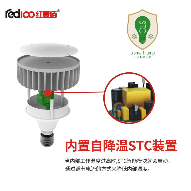 RED100/紅壹佰T1S(T3S)系列LED壓鑄鋁店鋪燈T1S(T3S)-30W-E27/T1S系列LED壓鑄鋁30W