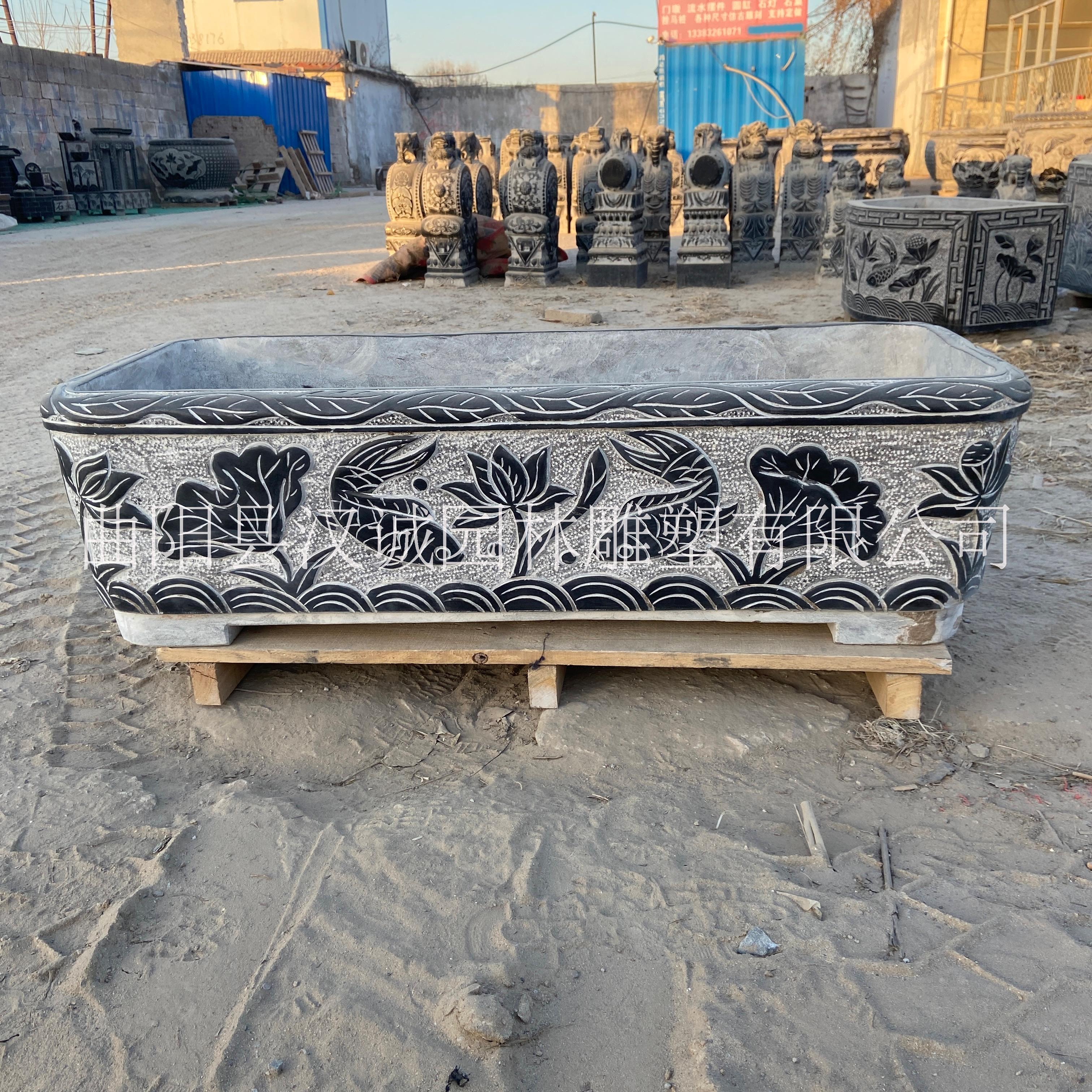 河北仿古石雕魚(yú)缸出售、加工廠、銷售、批發(fā)商【曲陽(yáng)縣漢誠(chéng)園林雕塑有限公司】