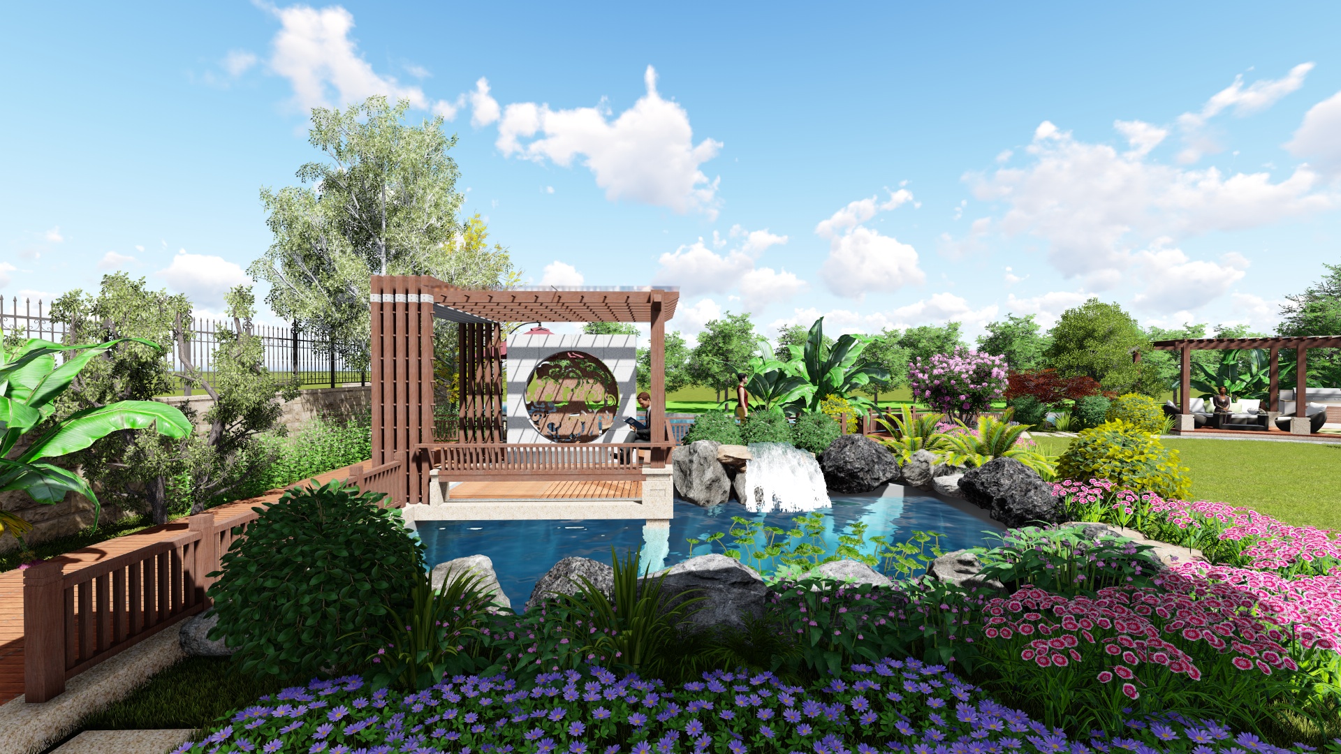 江蘇別墅庭院裝修公司-效果圖-多少錢一平  東原城市景觀建設(shè)