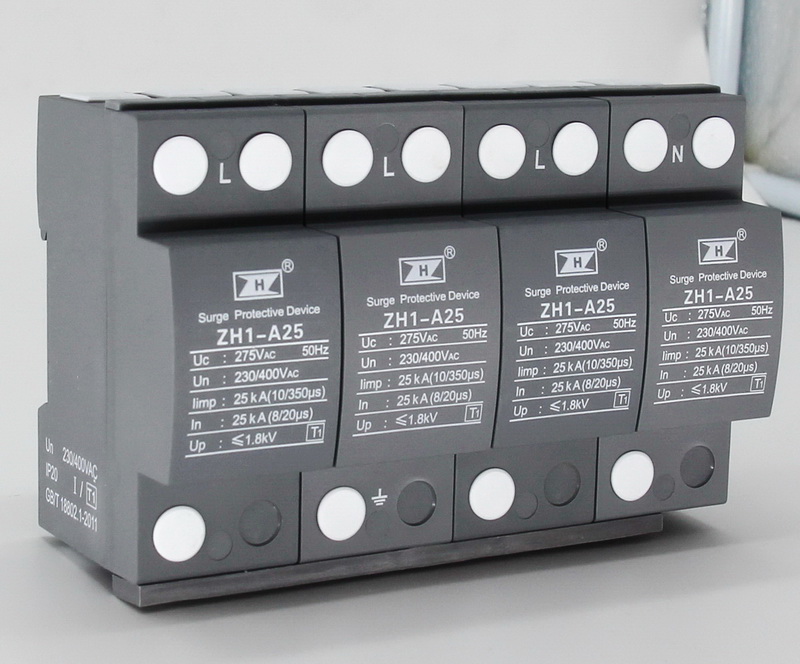 供應(yīng)ZH1-A25/4-275浪涌保護器 T1級浪涌保護器Iimp25KA 10/350測試波形
