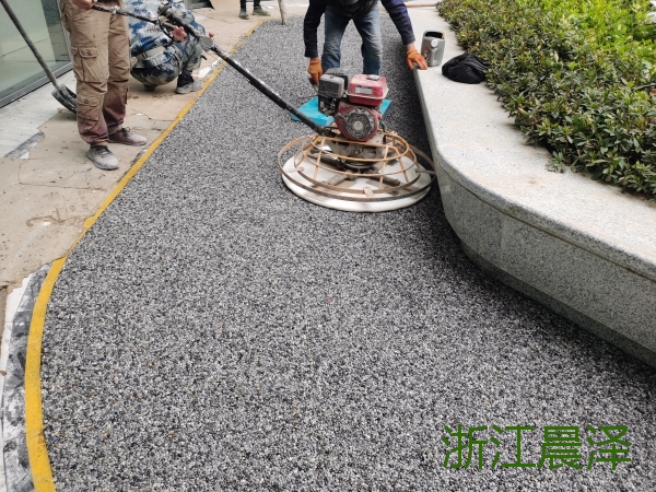 浙江透水膠粘石地坪施工工藝