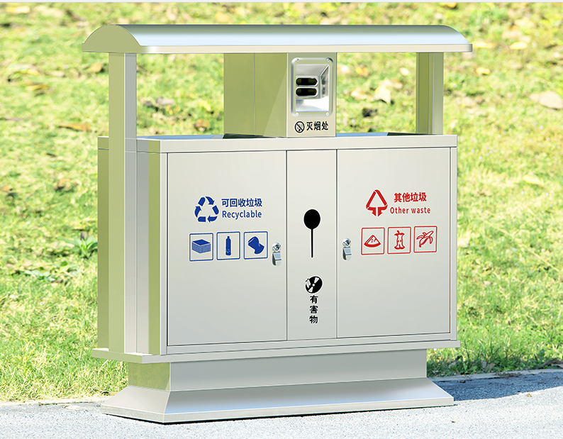 兩箱圓帽垃圾桶哪里便宜 兩箱圓帽垃圾桶廠家