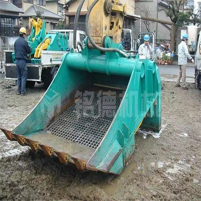 土壤處理液壓破碎篩 大宇220回填管路挖機篩斗