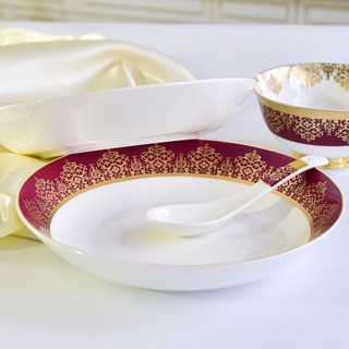 骨瓷餐具套裝碗盤批發(fā)46/56頭陶瓷餐具家用熱菜盤碗碟套裝