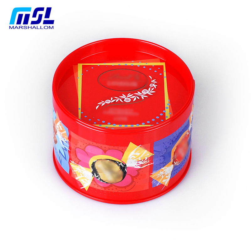 廠家供應(yīng)進(jìn)口食品鐵盒圓罐包裝 糖果巧克力鐵盒  禮品鐵盒  圓罐定制廠家