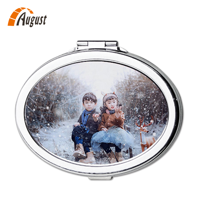 熱轉(zhuǎn)印空白耗材批發(fā)廠家創(chuàng)意定制熱轉(zhuǎn)印金屬化妝鏡荷包鏡B09