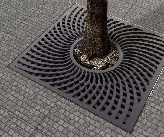 球墨鑄鐵樹(shù)池篦子 園林綠化1.2米×1.2米樹(shù)池蓋板制作
