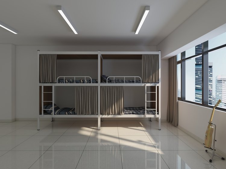 河源雙層鐵床學(xué)生宿舍床工廠上下鋪宿舍鐵床