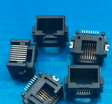 沉板式RJ45 8P8C 插座SMD貼片式SMT H=8.6MM帶*殼 RJ45 8P8C沉板式插座