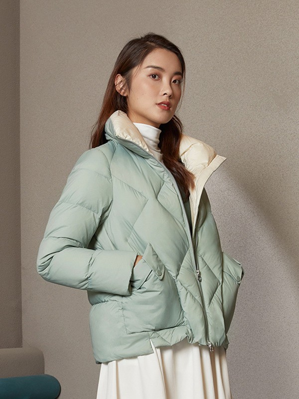 高定輕奢款千仞崗羽絨服冬女裝折扣尾貨貨源批發(fā)