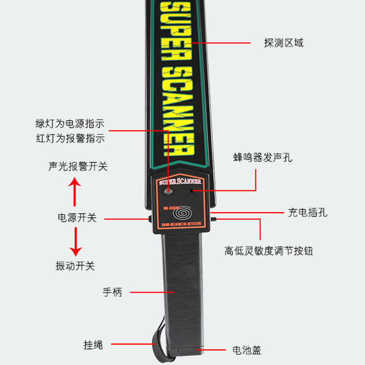 北京手持安檢儀手持安檢棒手探手檢器租售