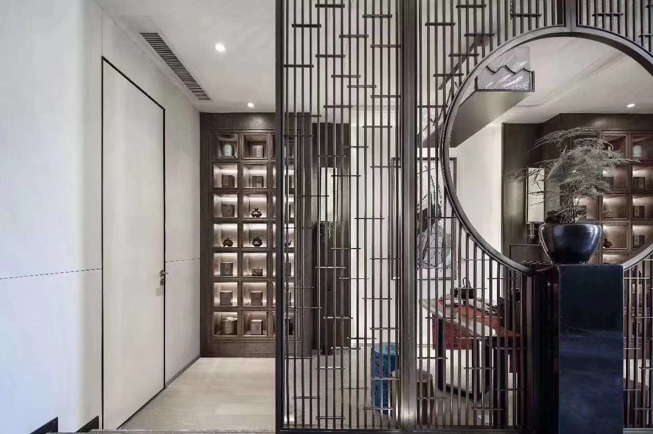 新款現(xiàn)代簡(jiǎn)約不銹鋼花格 新中式屏風(fēng)入戶玄關(guān)格柵 鐵藝鏤空輕奢裝飾