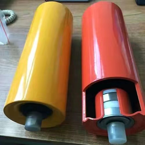 烤漆托輥  礦用鐵烤漆托輥 輸送機(jī)傳動托輥 庫存充足