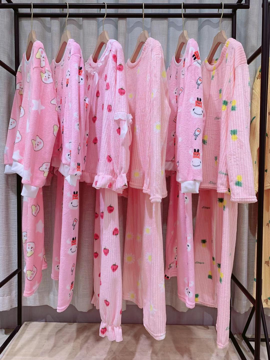 歐美家家居服加絨加厚款品牌過季女裝一手貨源