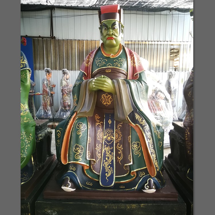 湖南十殿閻君佛像廠家 小鬼判官神像 黑白無常佛像 牛頭馬面塑像